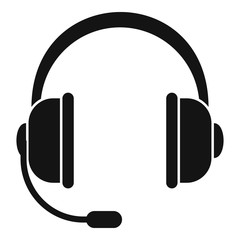 Customer headset icon. Simple illustration of customer headset vector icon for web design isolated on white background