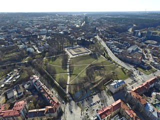 Obraz premium Vilnius Old Town. Drone footage.