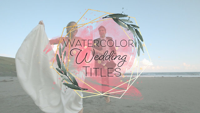 Watercolor Wedding Titles