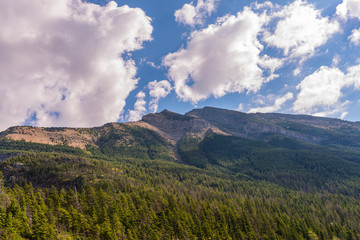 mountains and clouds