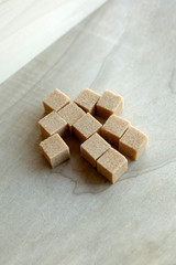 robot shape brown sugar cubes