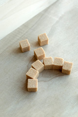 sad face brown sugar cubes