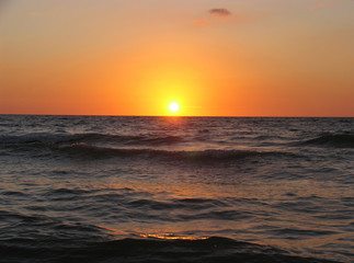 Sunset, Gulf of Mexico, San Marco, Florida, USA