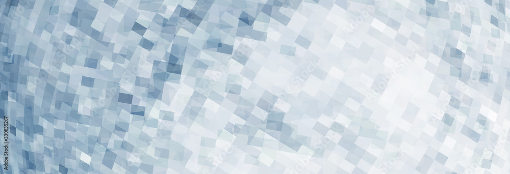 Poster pixelated chaotic blue gray background. vector pattern
