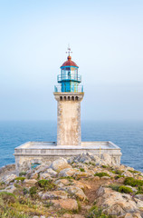 Fototapeta na wymiar The famous lighthouse of Cape Tainaro in Peloponnese Greece