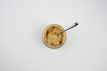 A teaspoon of iron and a can of hummus