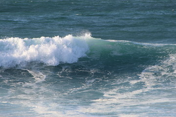 Fototapeta premium Waves on a beach in A coruna city in Spain