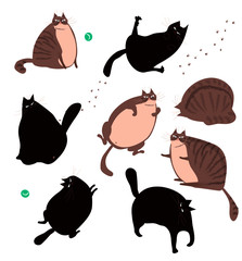 set of funny animals