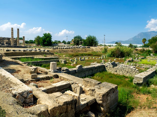 Ruins of the ancient city of Letoon, Turkey
