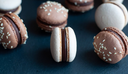 Macarons with chocolate ganache