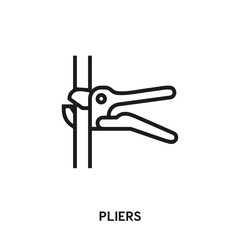 pliers vector line icon. Simple element illustration. pliers icon for your design. Can be used for web and mobile.