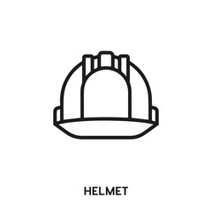 helmet vector line icon. Simple element illustration. helmet icon for your design. Can be used for web and mobile.