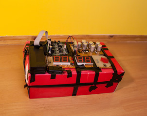 Homemade bomb with timer