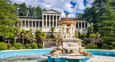 Old abandoned sanatorium Ordzhonikidze. Sochi, Russia