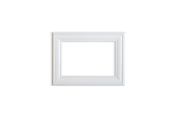 White frame isolated on white background