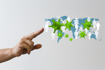 epidemic coronavirus 2019-nCoV, Novel Coronavirus Alert outbreak . Virus Covid 19-NCP. Spread of...