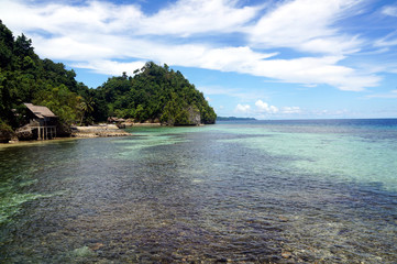 Fototapeta na wymiar island in togian islands in Indonesia