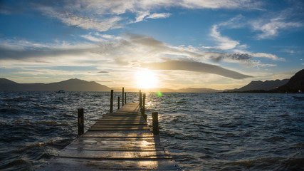 sunset on the lake