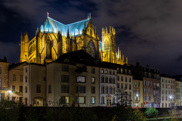 Fototapeta na wymiar Cathedrale Saint Etienne de Metz