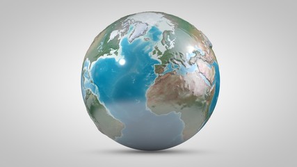 Digital data globe - abstract illustration of a scientific technology data network surrounding planet earth conveying connectivity, complexity and data flood of modern digital 3d