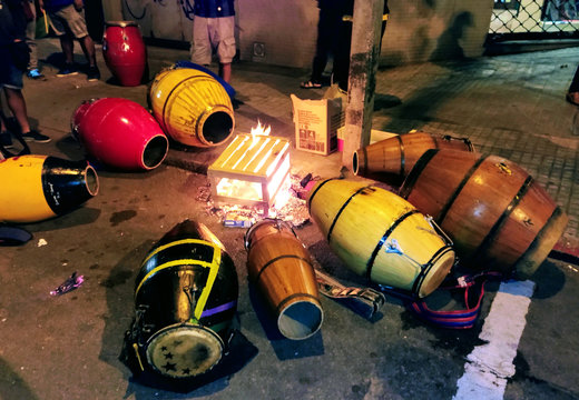 Tempering With Fire The Market Of The Drums In A Corner Of Montevideo Uruguay