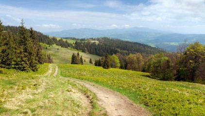 Fototapeta na wymiar Beskid mountains - Poland and Slovakia border