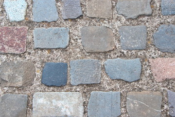 Stones background. Wall built of stones. Stone texture