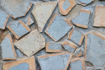 Stones background. Wall built of stones. Stone texture