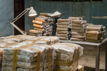 Cocaine warehouse Illegal drug production 
