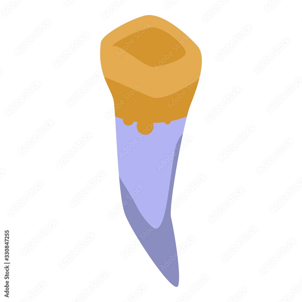 Poster caries tooth icon. isometric of caries tooth vector icon for web design isolated on white background