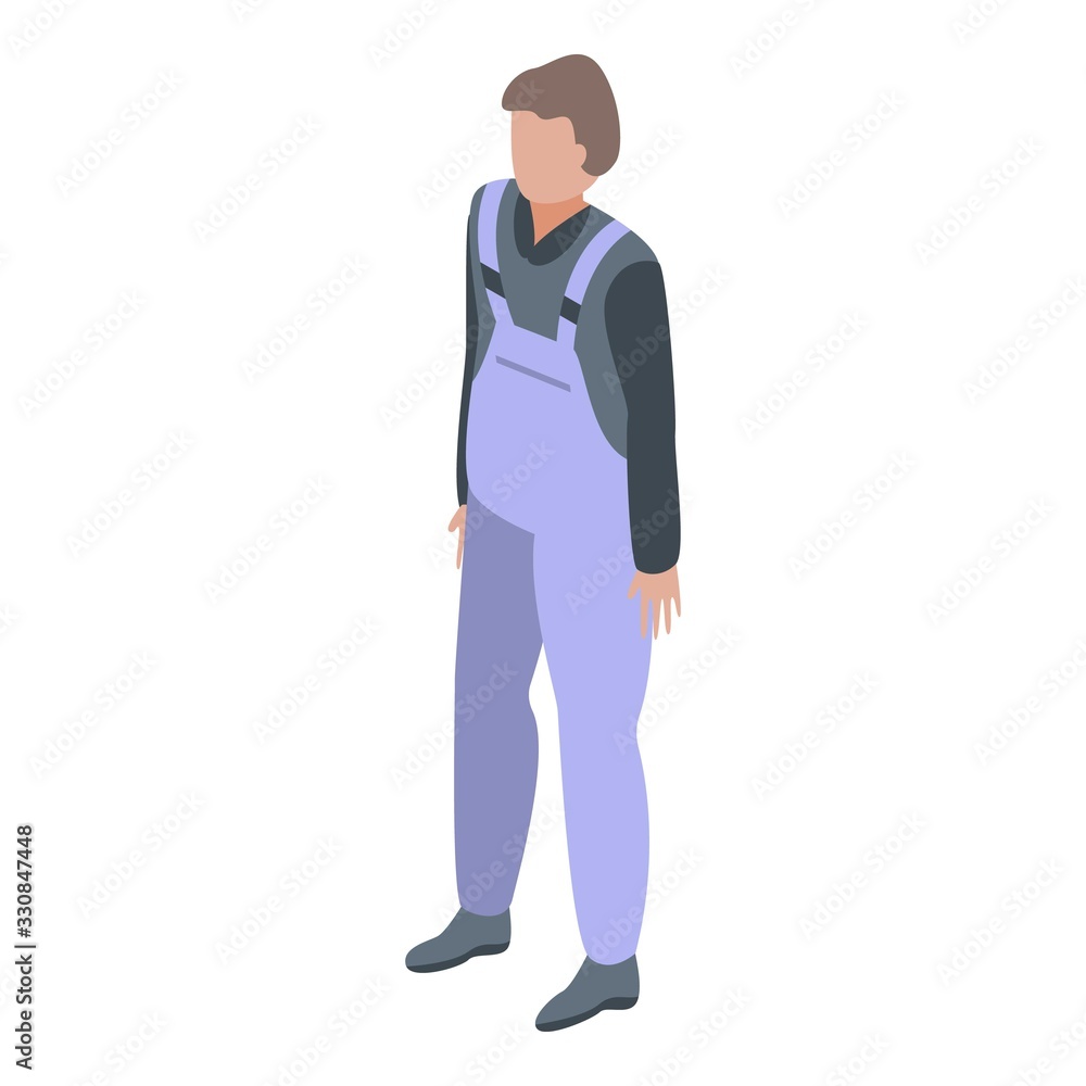 Poster carpenter worker icon. isometric of carpenter worker vector icon for web design isolated on white ba