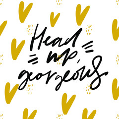 Hand lettering illustration for your design. Beauty quote.