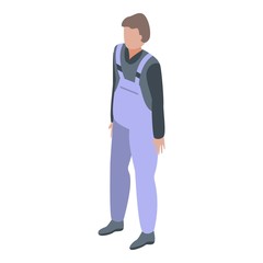 Carpenter worker icon. Isometric of carpenter worker vector icon for web design isolated on white background