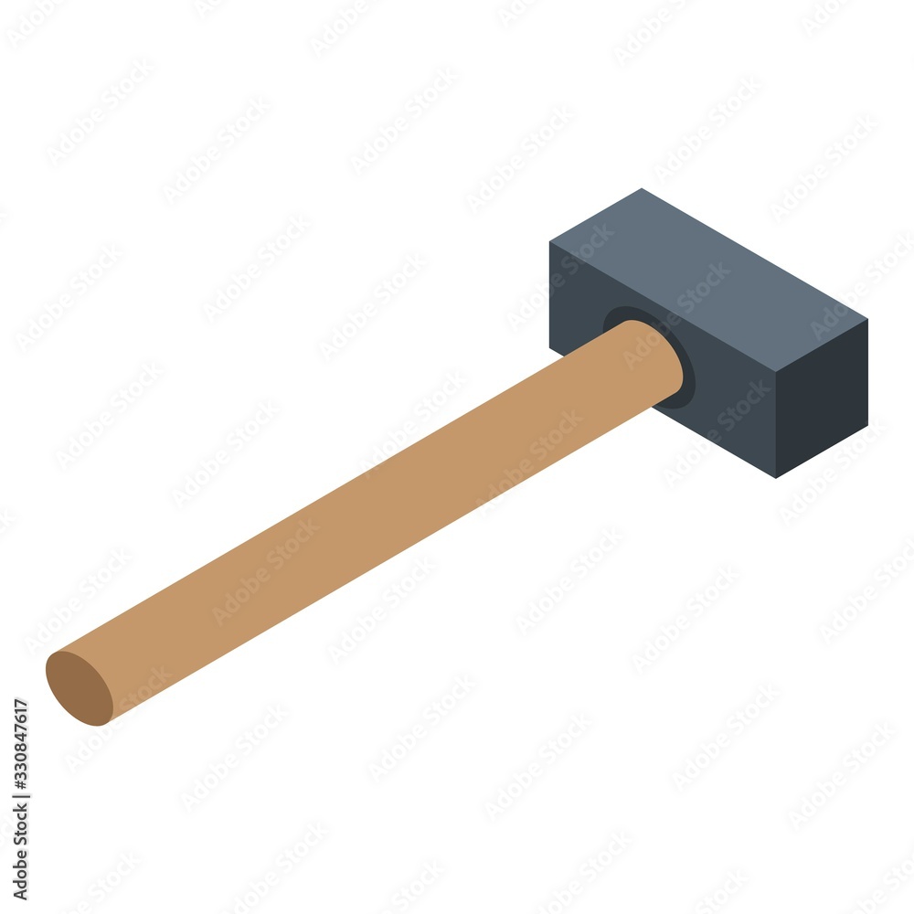 Poster hammer icon. isometric of hammer vector icon for web design isolated on white background