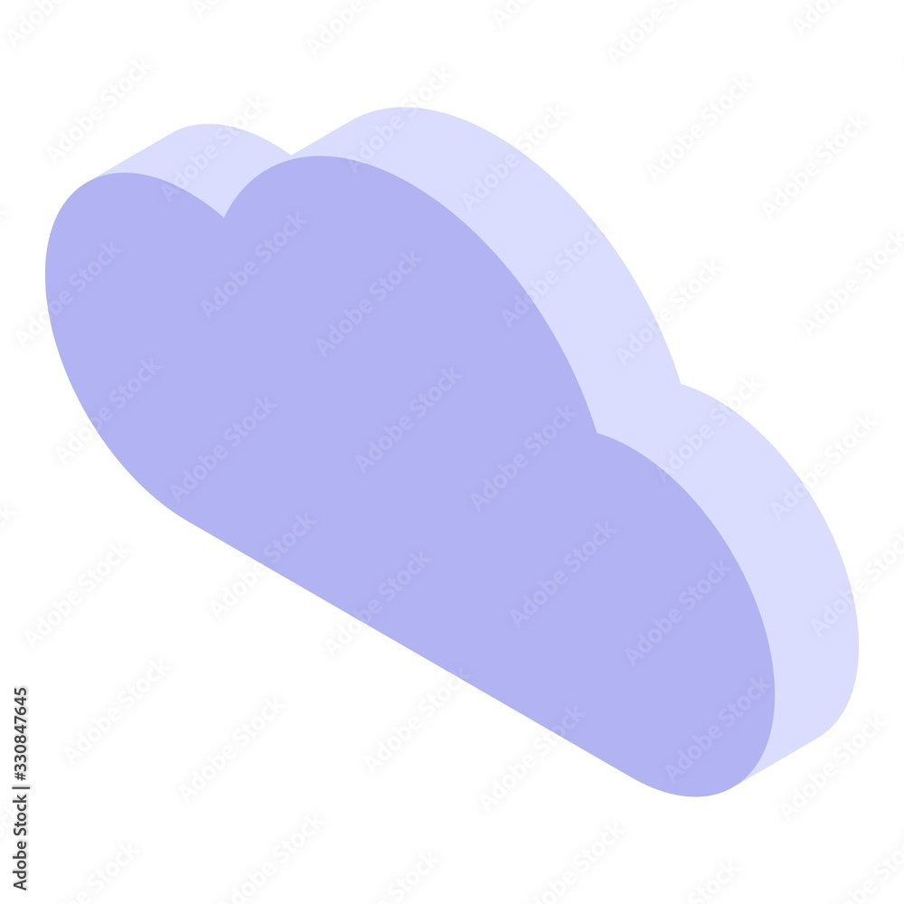 Aufkleber digital cloud icon. isometric of digital cloud vector icon for web design isolated on white backgrou