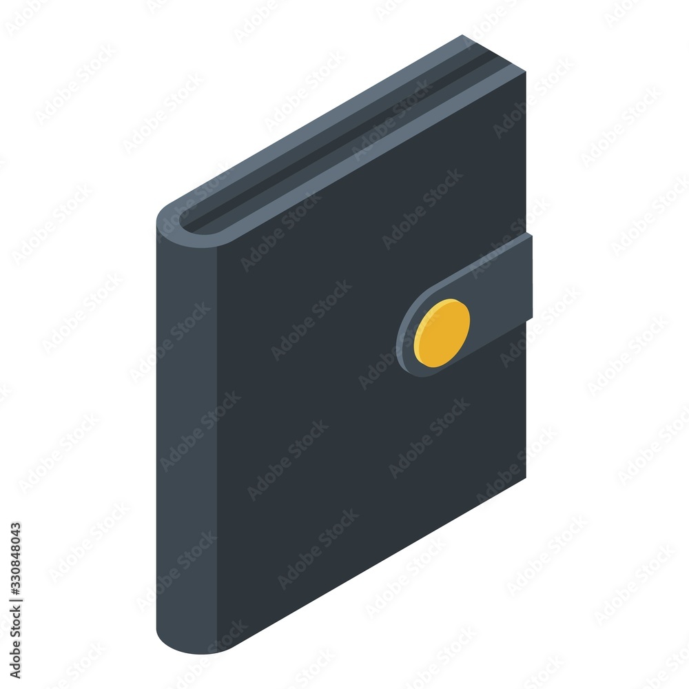 Poster digital wallet icon. isometric of digital wallet vector icon for web design isolated on white backgr