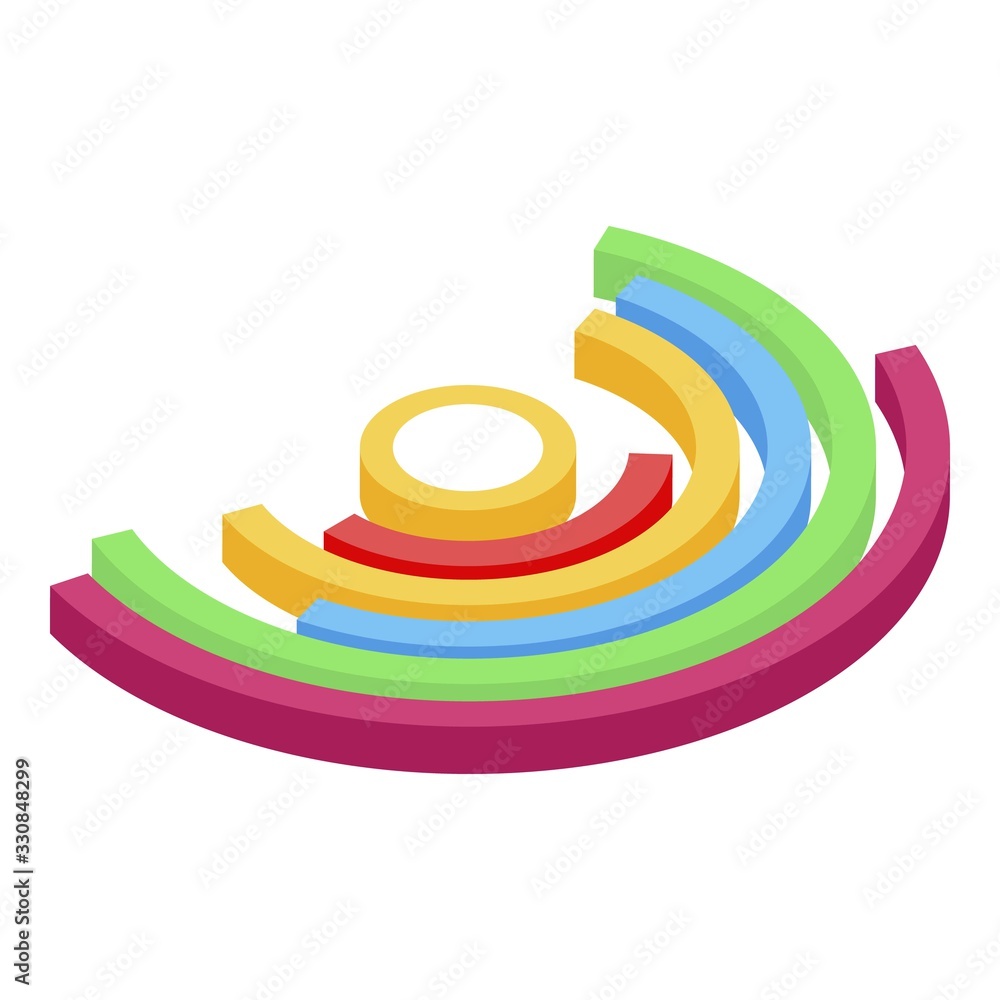 Poster business regression icon. isometric of business regression vector icon for web design isolated on wh