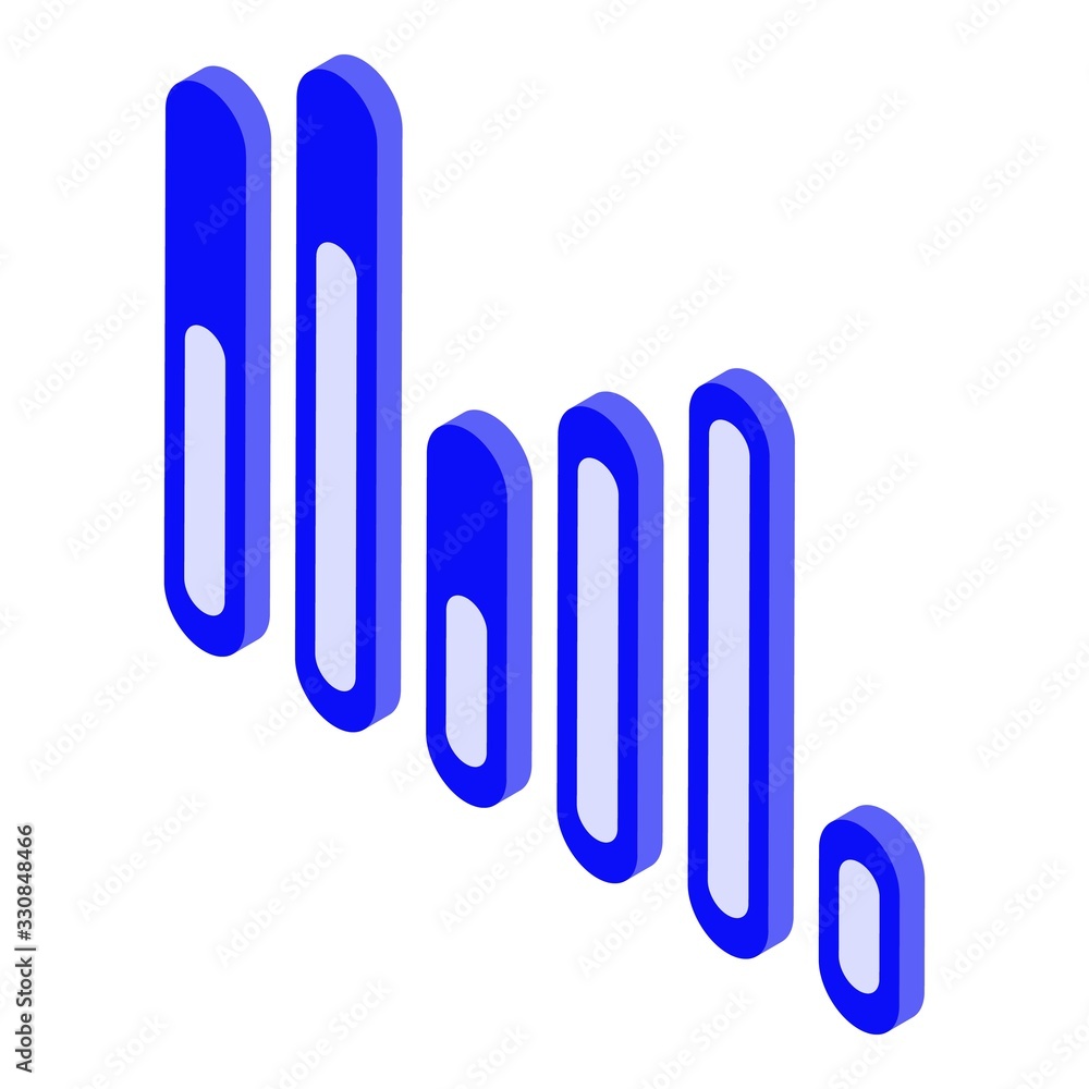 Poster statistic information chart icon. isometric of statistic information chart vector icon for web desig