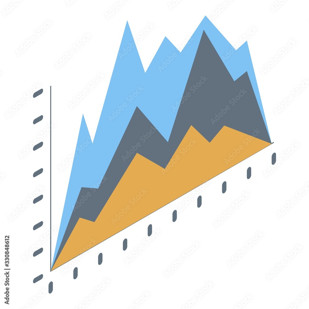 Poster deficit chart icon. isometric of deficit chart vector icon for web design isolated on white backgrou