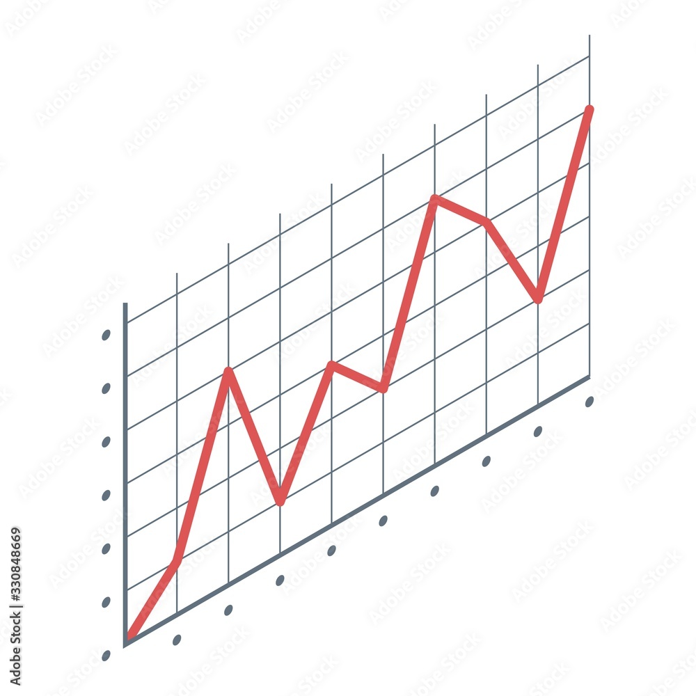 Poster failure chart icon. isometric of failure chart vector icon for web design isolated on white backgrou
