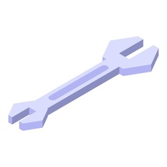 Aircraft repair wrench icon. Isometric of aircraft repair wrench vector icon for web design isolated on white background