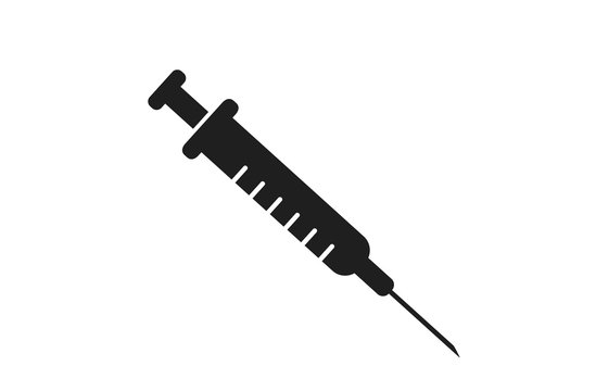 Syringe Icon. Medical Design Element, Vaccine And Injection Symbol