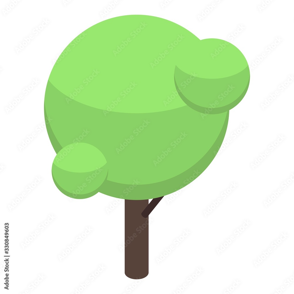 Poster park tree icon. isometric of park tree vector icon for web design isolated on white background