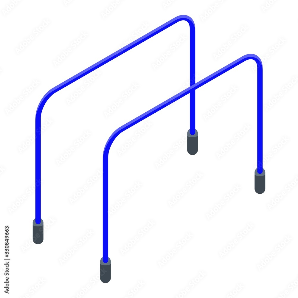 Poster parallel bars icon. isometric of parallel bars vector icon for web design isolated on white backgrou