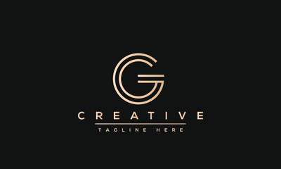 Modern creative letter G vector logo design. Minimalist G Luxury monogram initial based icon.