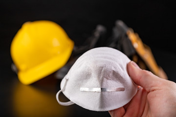 Protective masks and workwear for the production worker. Protection against adverse conditions at...