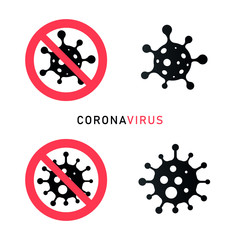 Vector illustration of a coronavirus. Stop Coronavirus vector banner. 2020-nCov concept.