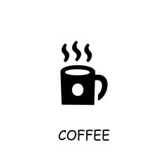 Coffee flat vector icon