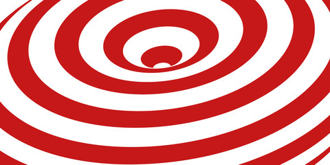 Vector abstract illustration of vortex with lines. Trendy 3d background in op art style, optical illusion.