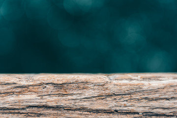 Texture of background of sea and wooden desk